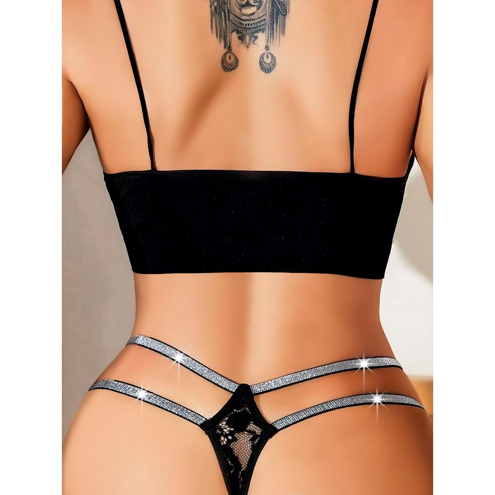 NİGHTLİGHT 9141 FANTEZİ KÜLOT - SİYAH - L-XL