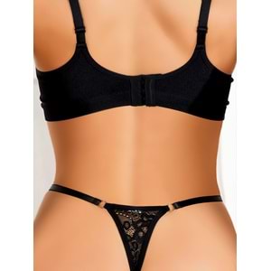 AQRAF 9139-1 FANTEZİ KÜLOT - SİYAH - L-XL