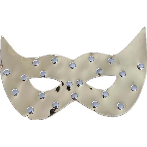 AQRAF FANTEZİ PULLU KEDİ MASKE - GOLD - STANDART